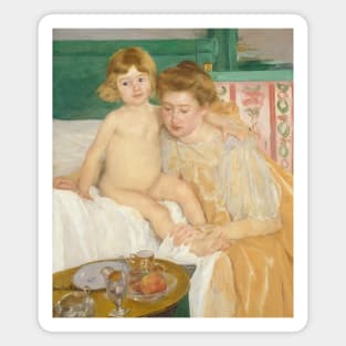 Mother and Child (Baby Getting Up from His Nap) by Mary Cassatt Magnet